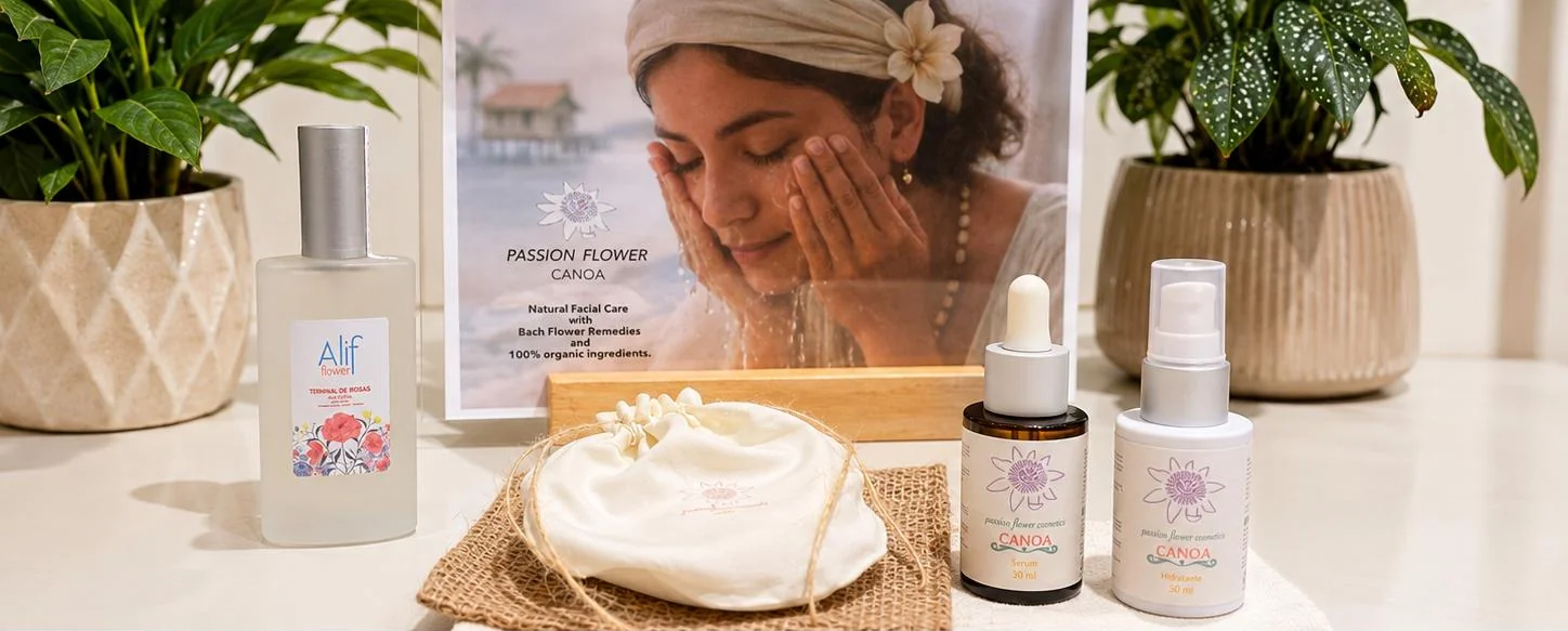 Natural cosmetics Passion Flower and Canoa at Amaragua Spa